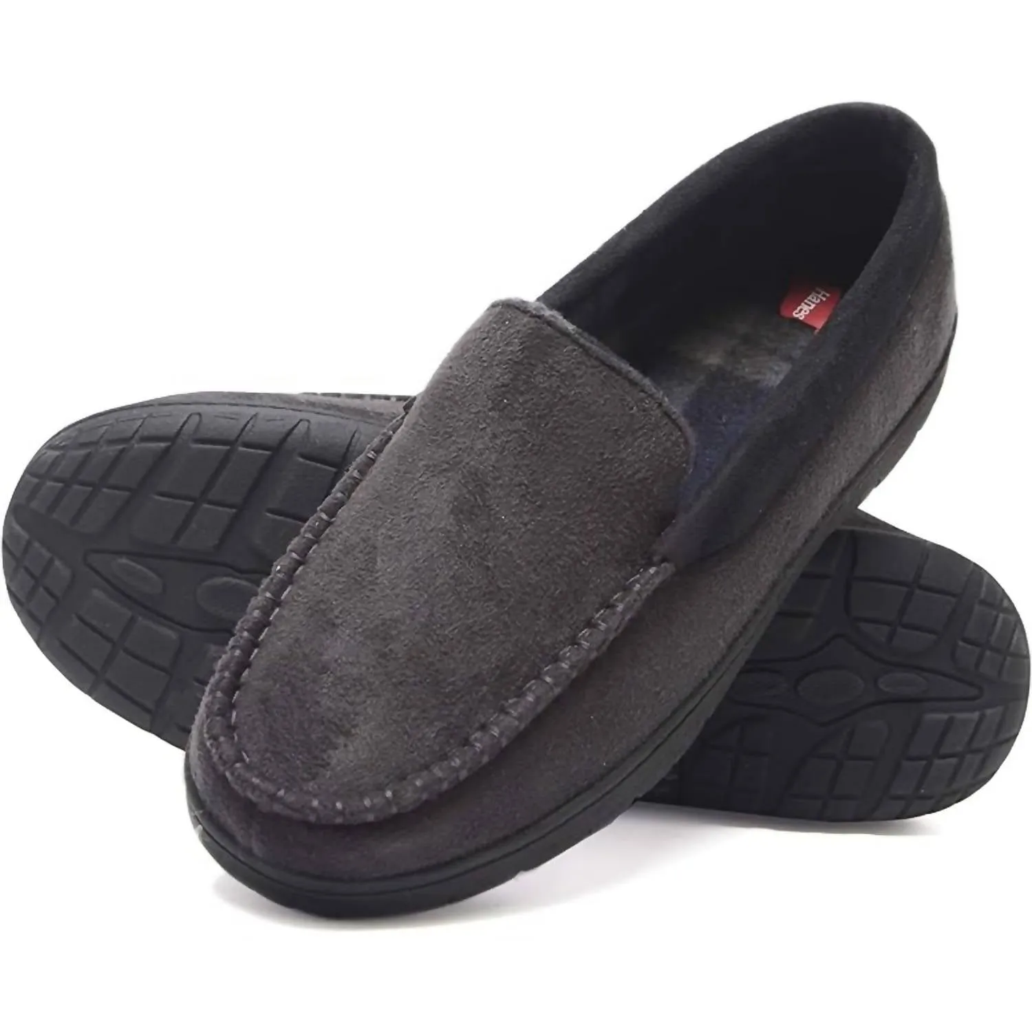Men's Textured Moccasin In Grey