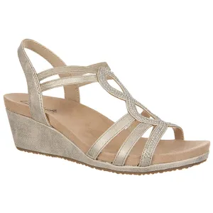 Mesmerize Womens Embellished Man Made Wedge Sandals