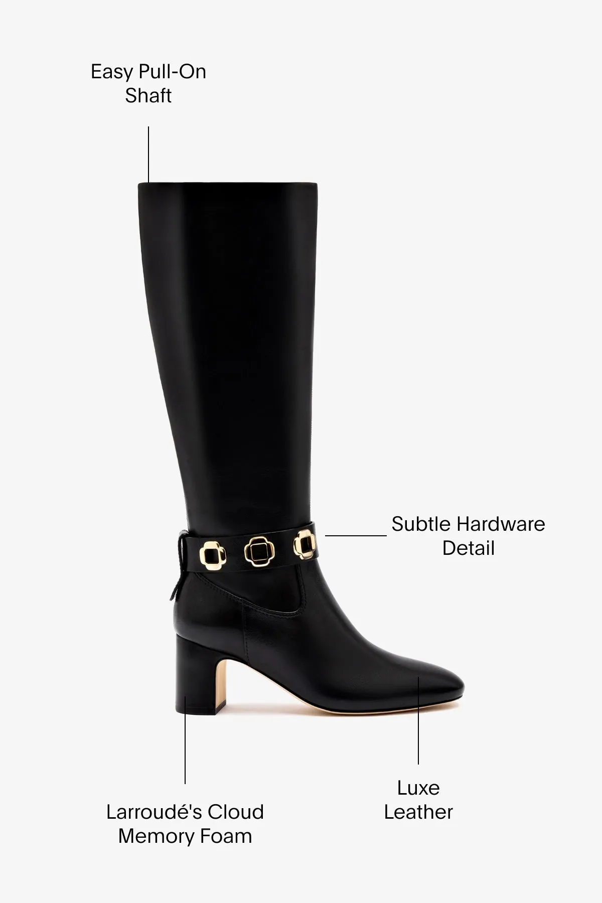 Milan Block Boot In Black Leather