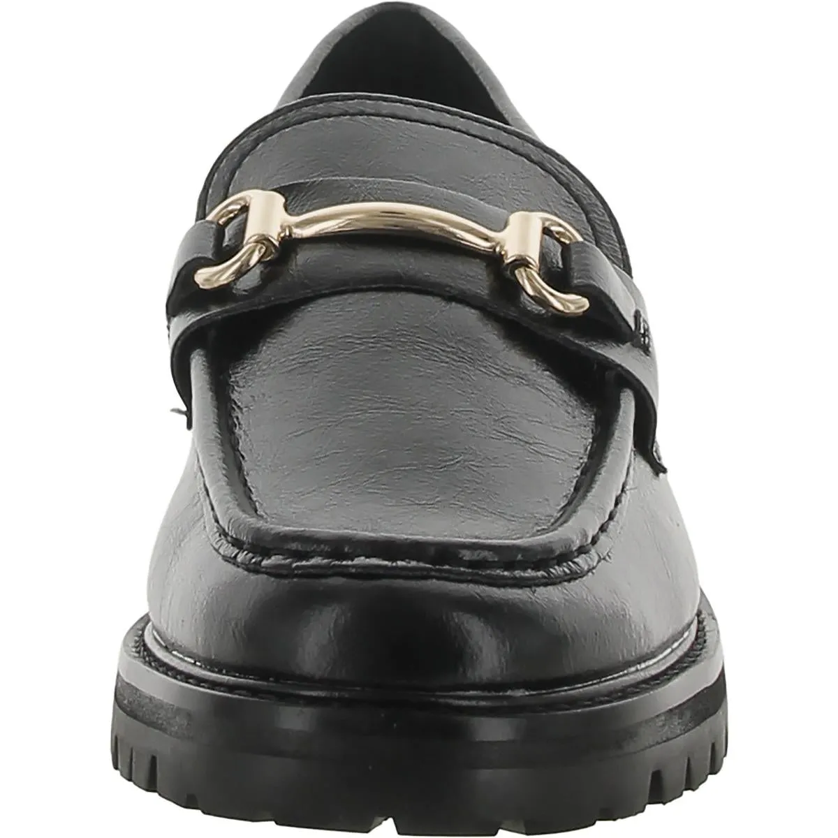 Mistor Womens Patent Lugged Sole Loafers
