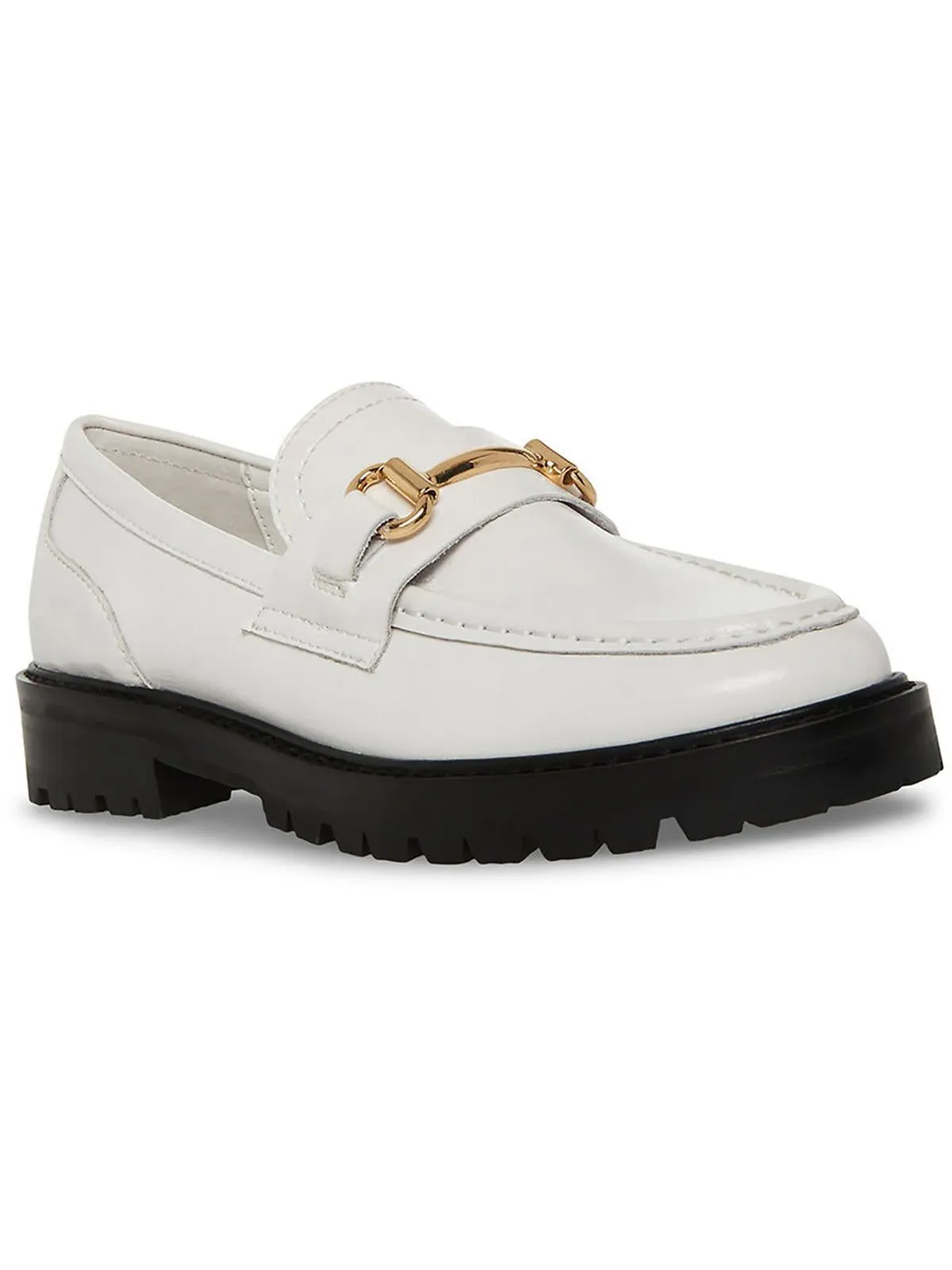 Mistor Womens Patent Lugged Sole Loafers