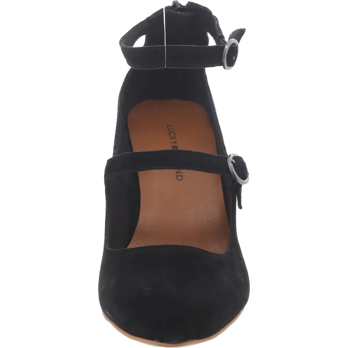Mixlier Womens Double Buckle Zip Up Mary Janes