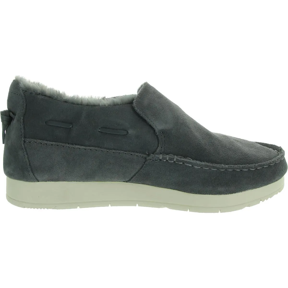 Moc-Sider Mens Faux Fur Faux Suede Slip-on Shoes