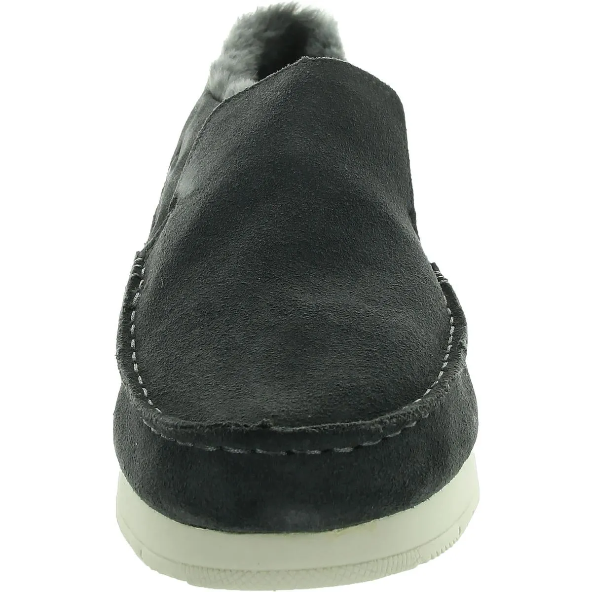 Moc-Sider Mens Faux Fur Faux Suede Slip-on Shoes