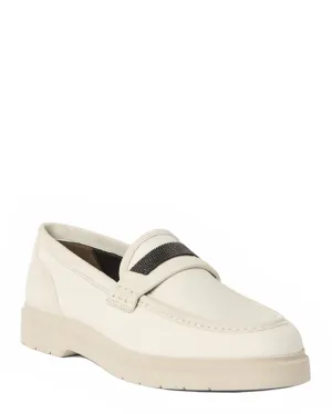 Monili Penny Loafers in Ecru
