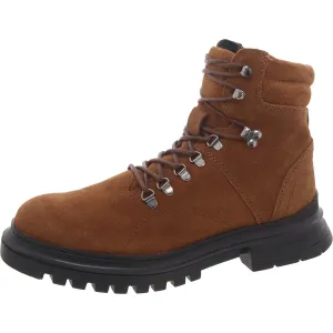 Monty Mens Suede Lug Sole Combat & Lace-Up Boots