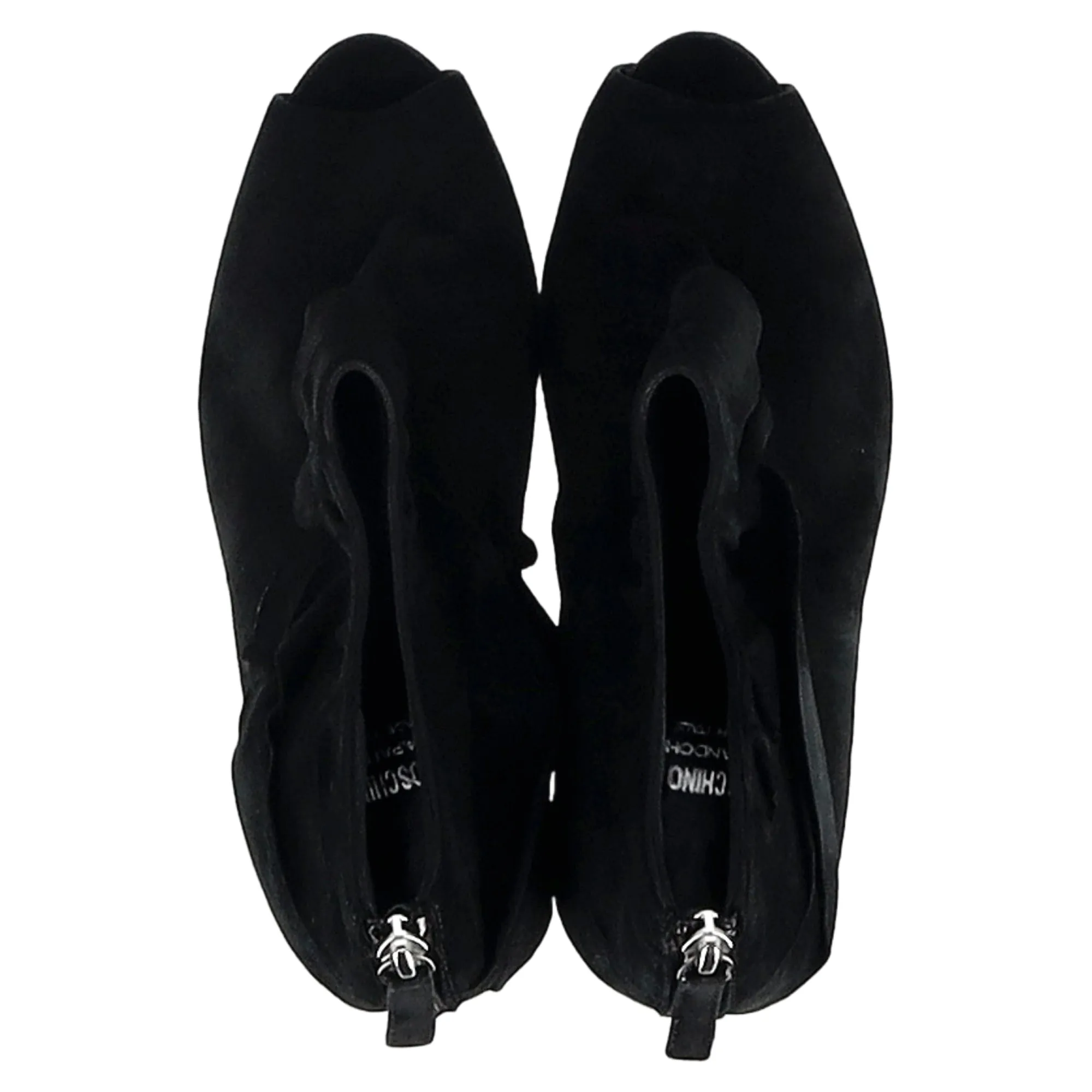 Moschino High Heel Boots in Black Suede