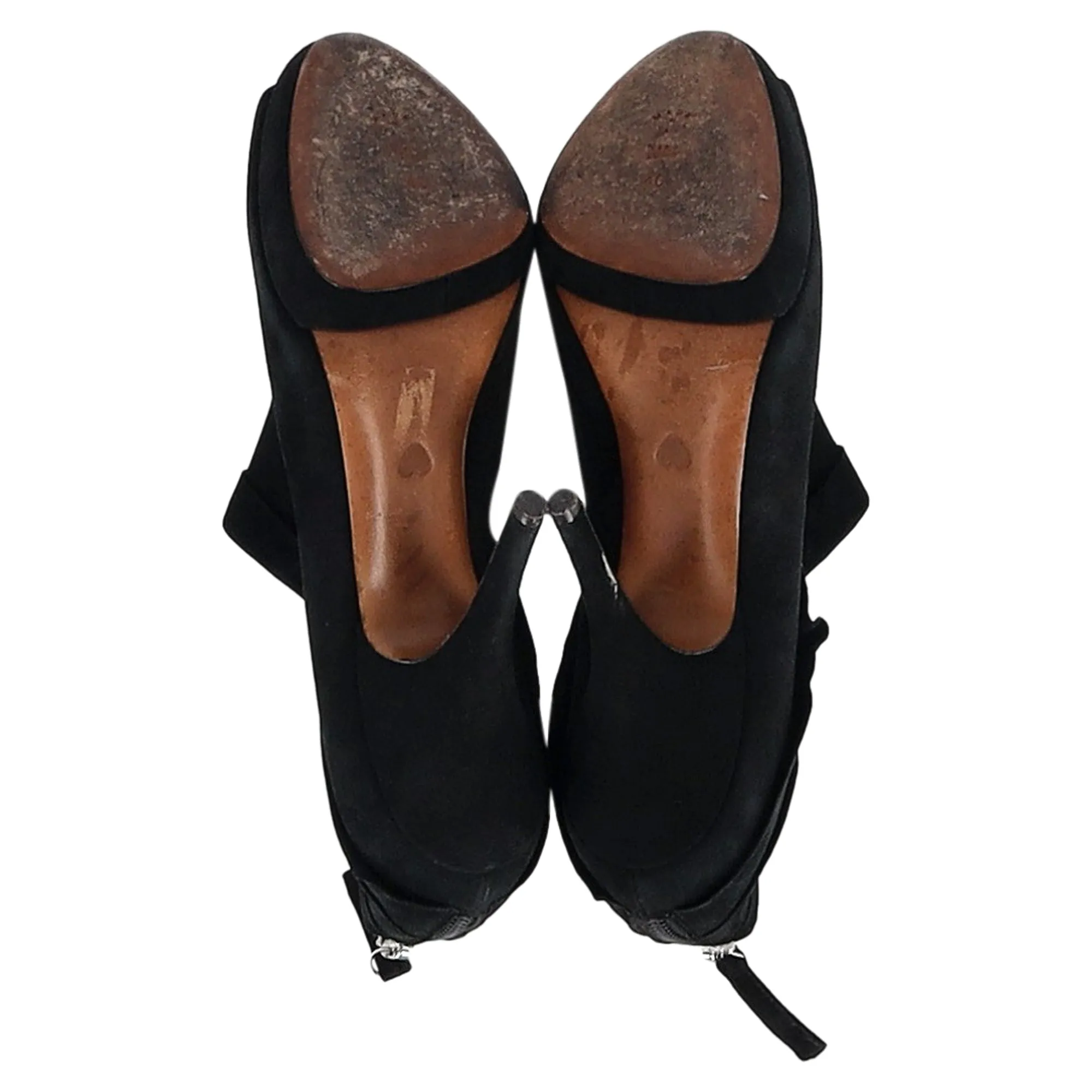 Moschino High Heel Boots in Black Suede