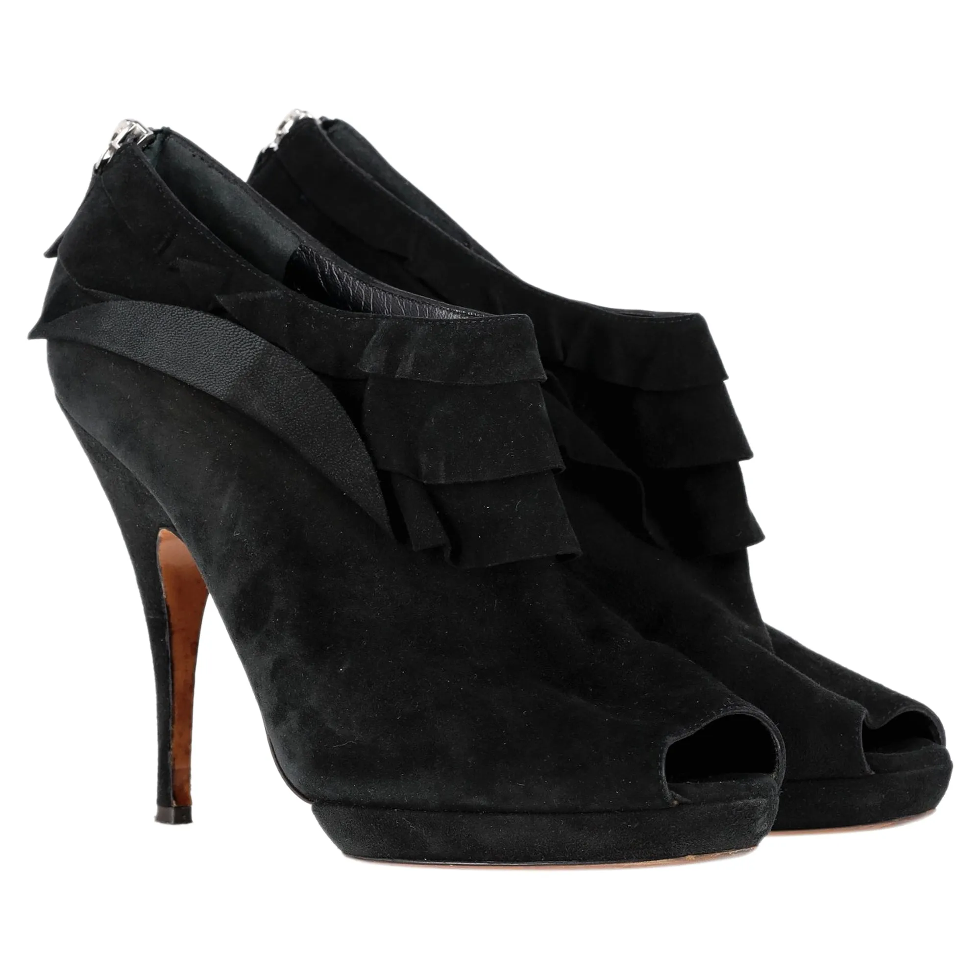 Moschino High Heel Boots in Black Suede