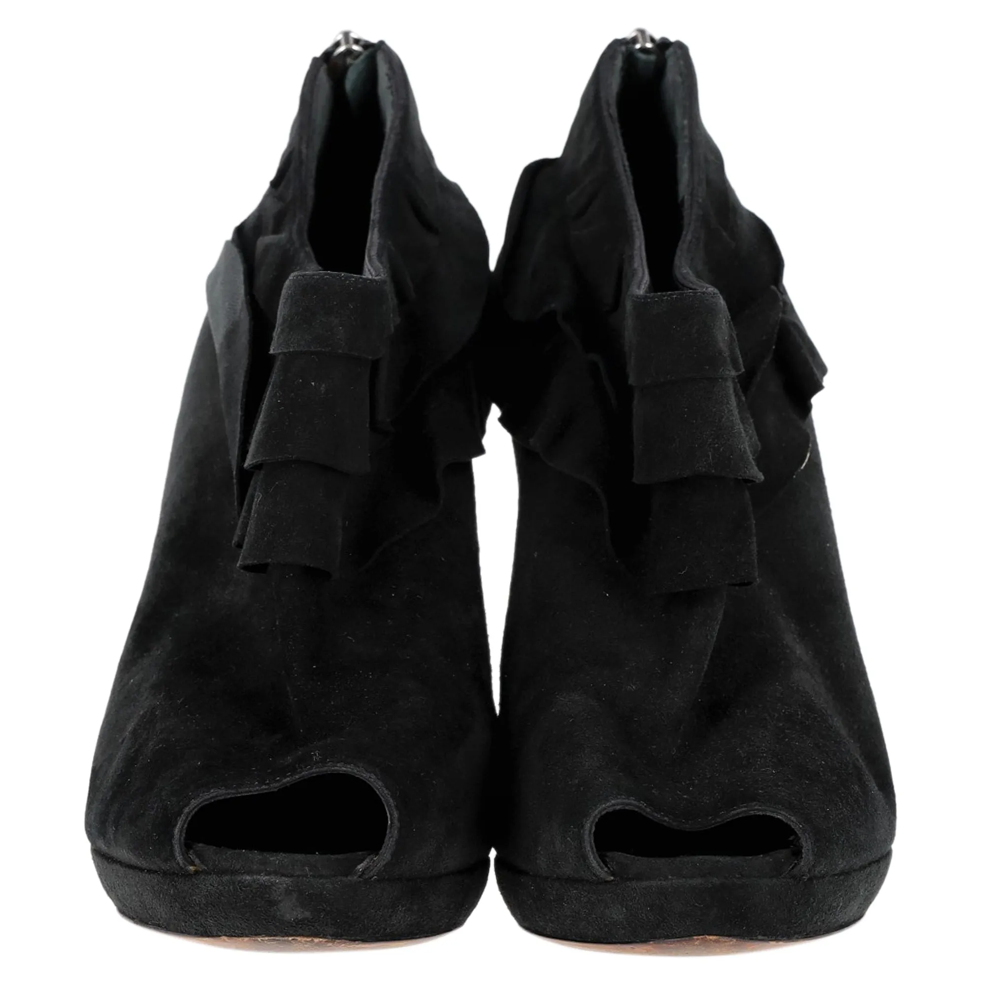 Moschino High Heel Boots in Black Suede