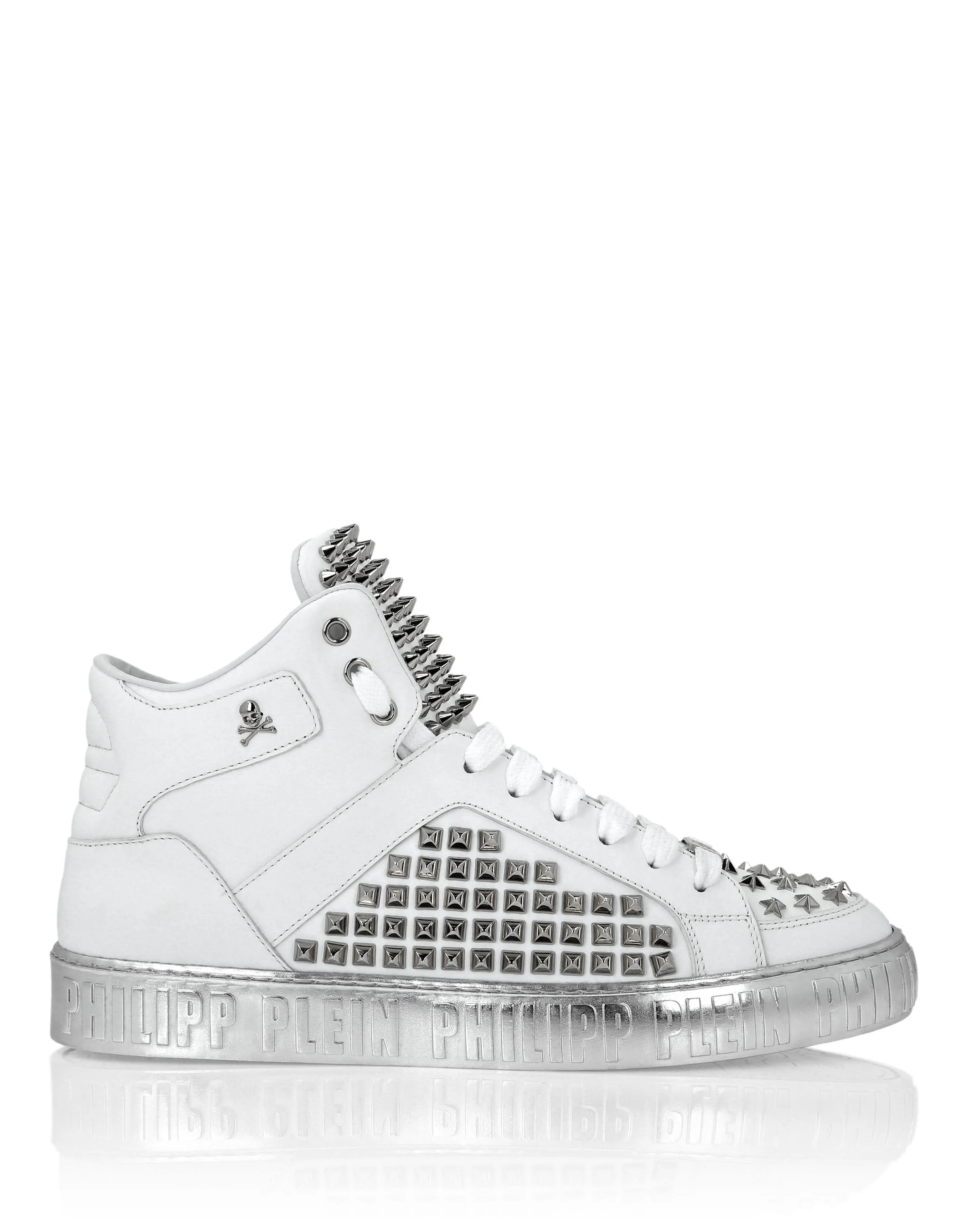 Nappa Leather Mid-Top Sneakers Studs