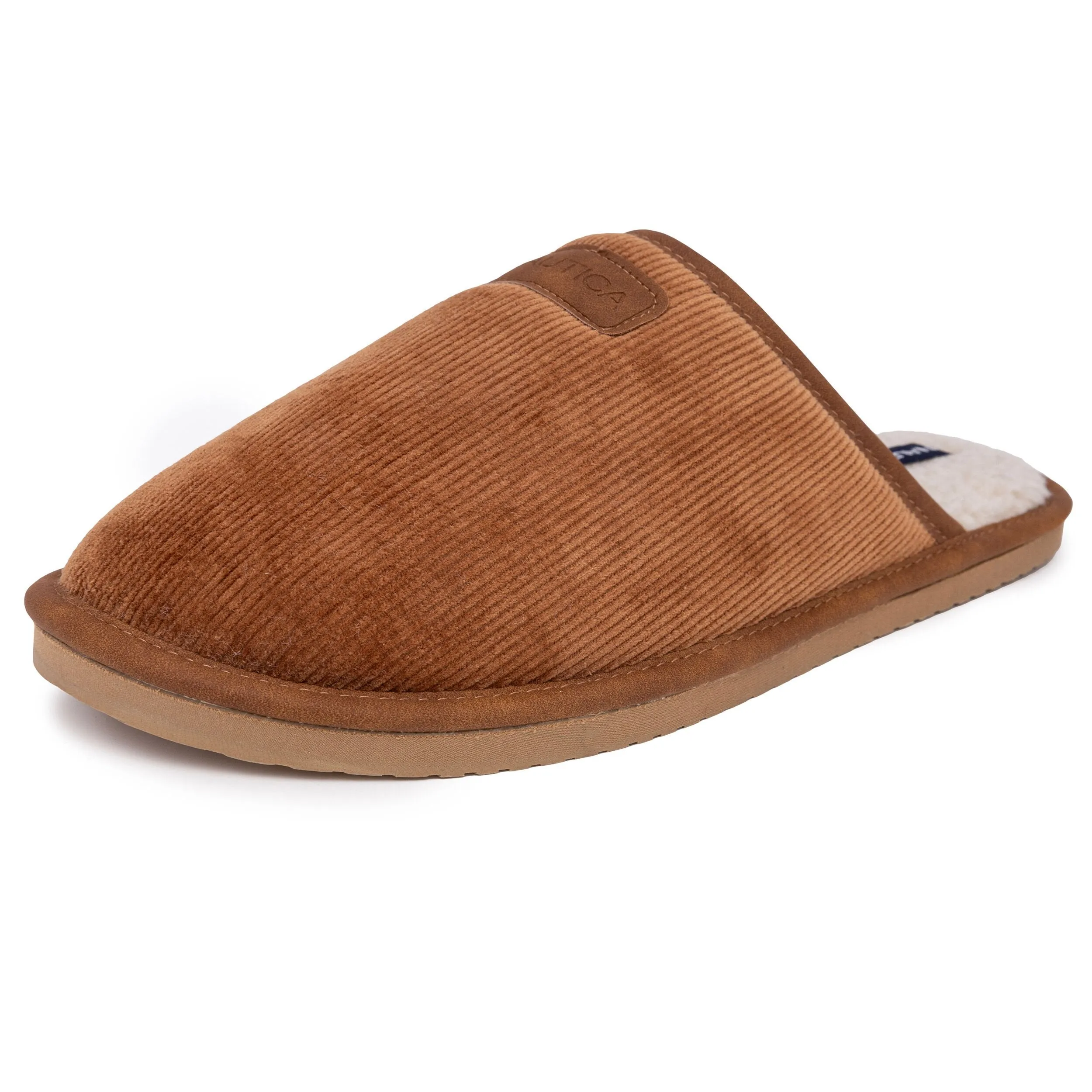 Nautica Mens Faux-Fur-Lined Slipper