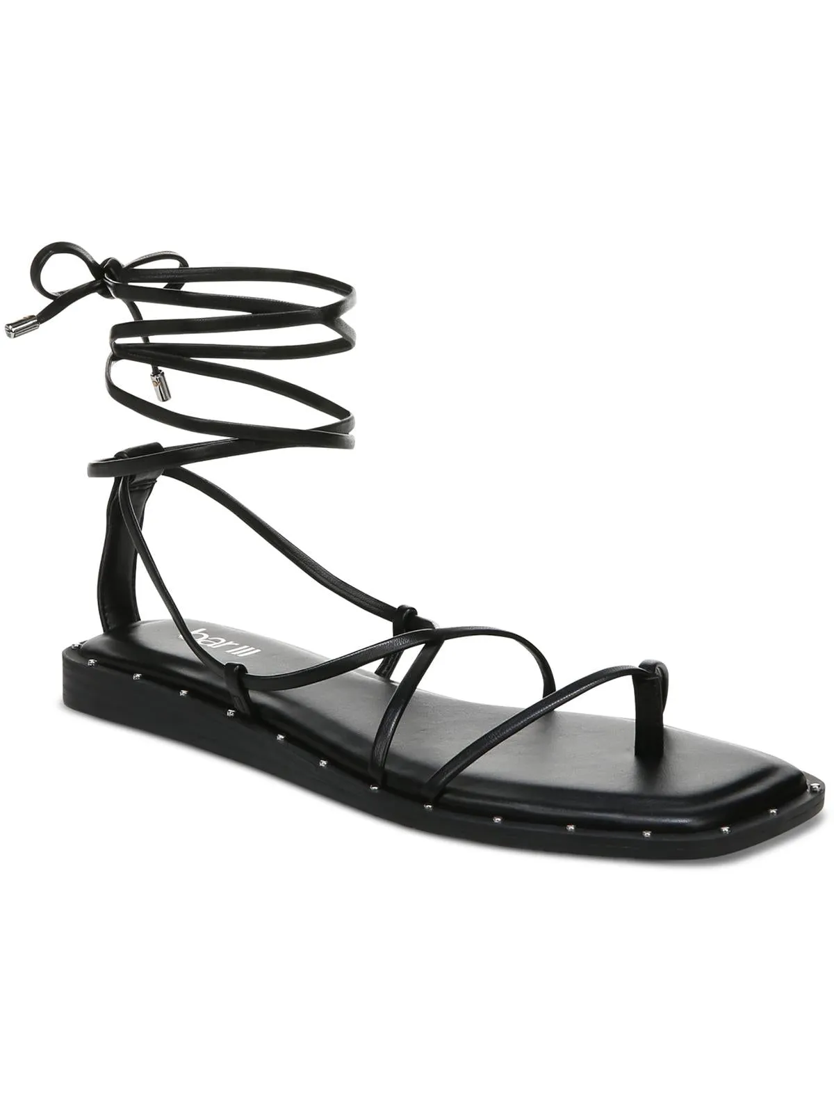 Nazrine Womens Faux Leather Lace Up Strappy Sandals