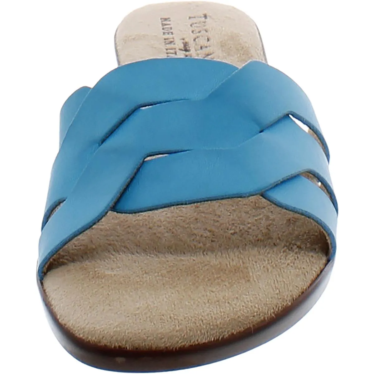 NICIA Womens Faux Leather Slide Sandals