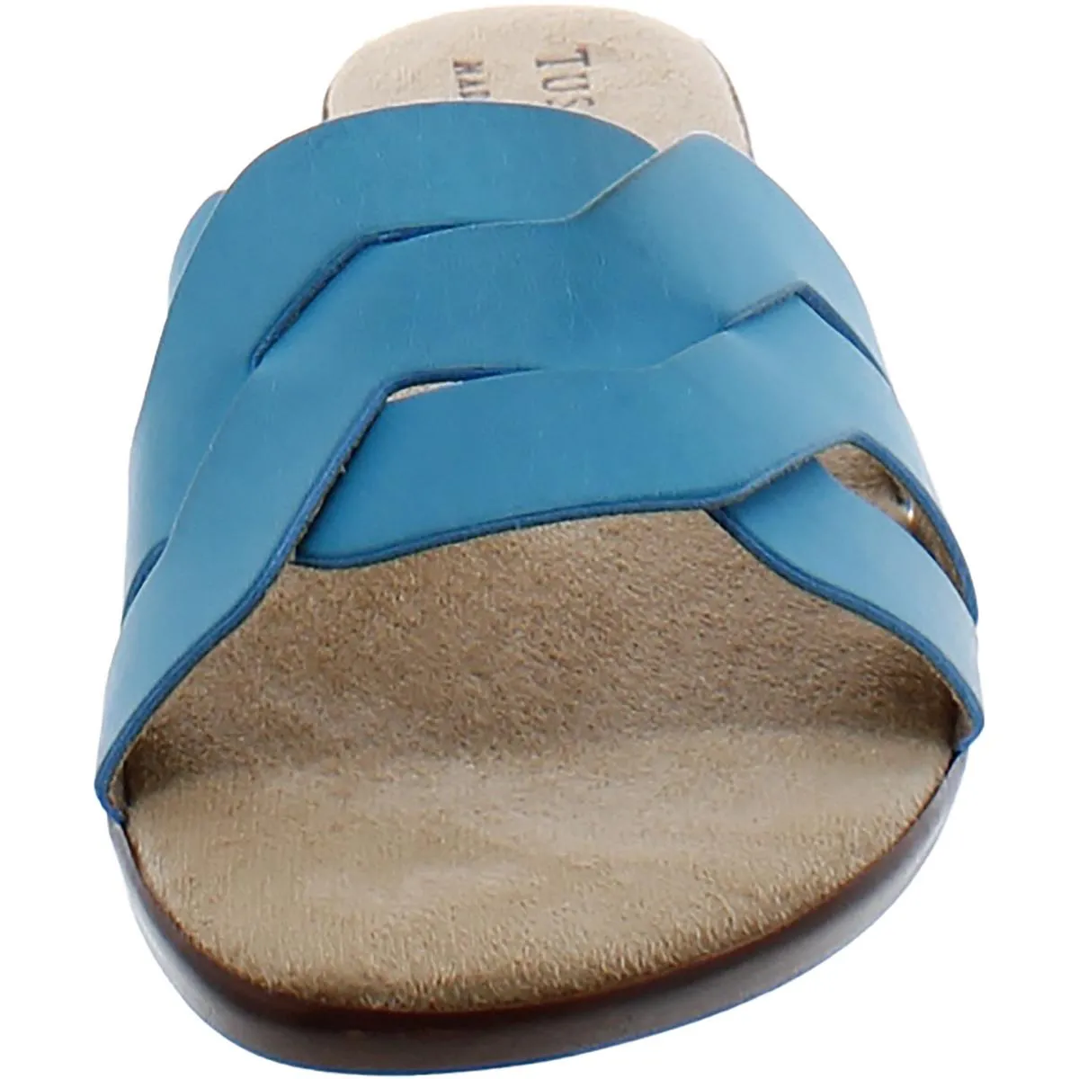 NICIA Womens Faux Leather Slide Sandals
