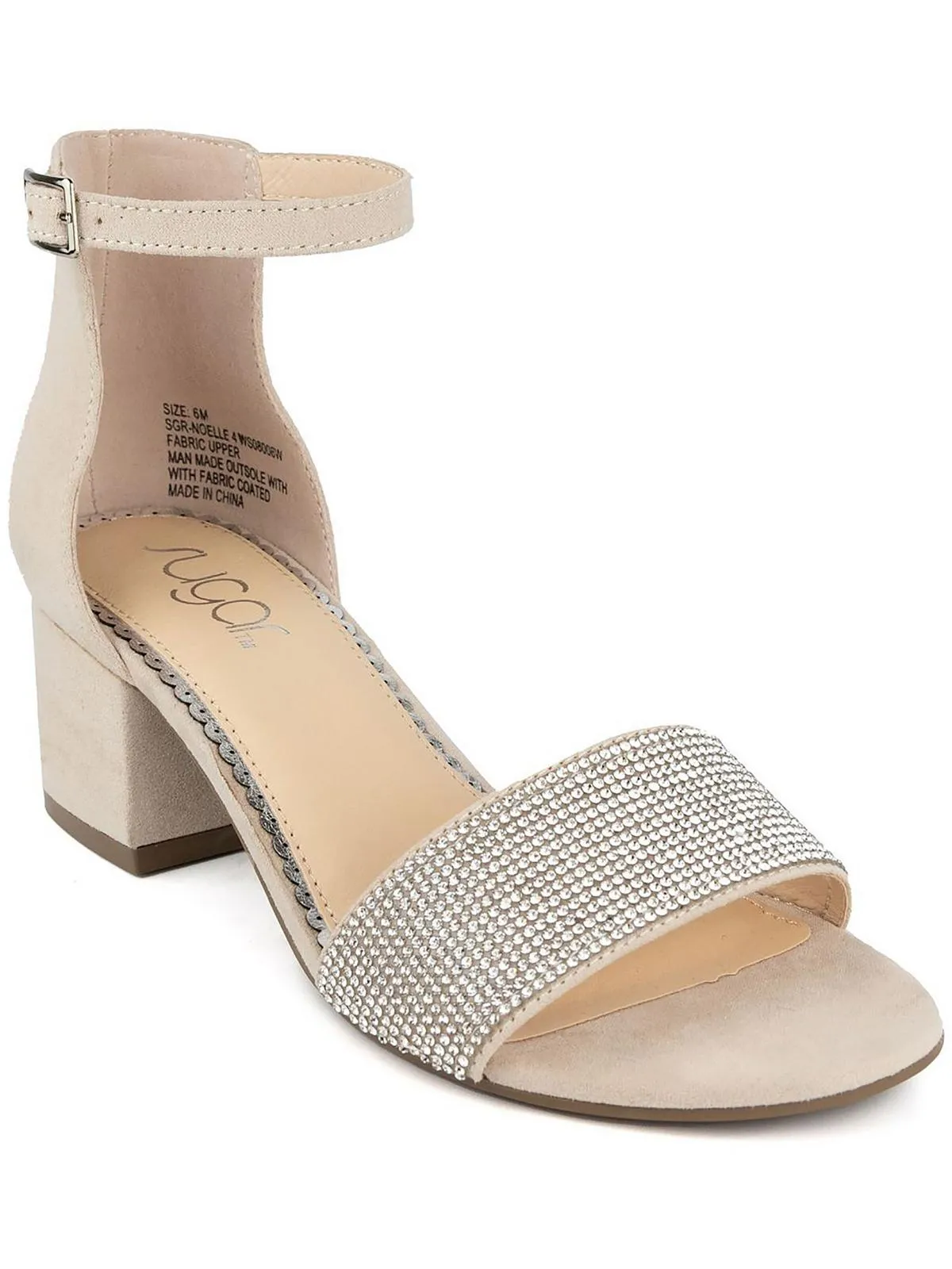 Noelle Womens Padded Insole Ankle Strap Heel Sandals