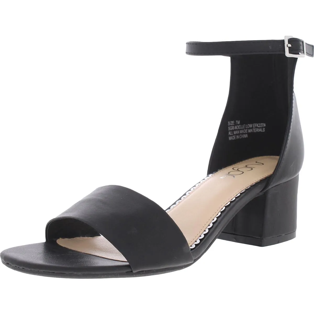 Noelle Womens Padded Insole Ankle Strap Heel Sandals