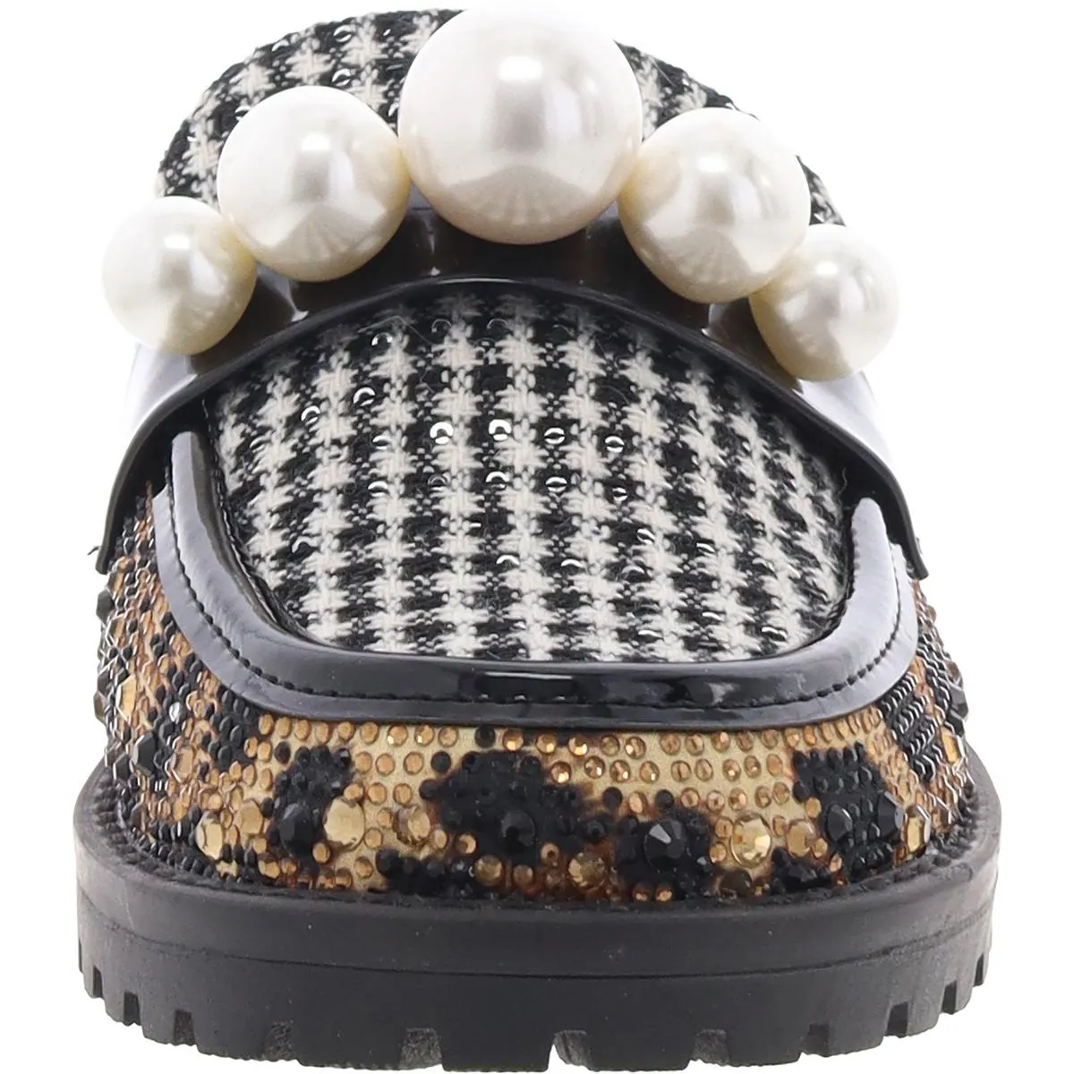 Norah Womens Embellished Lugged Sole Loafers