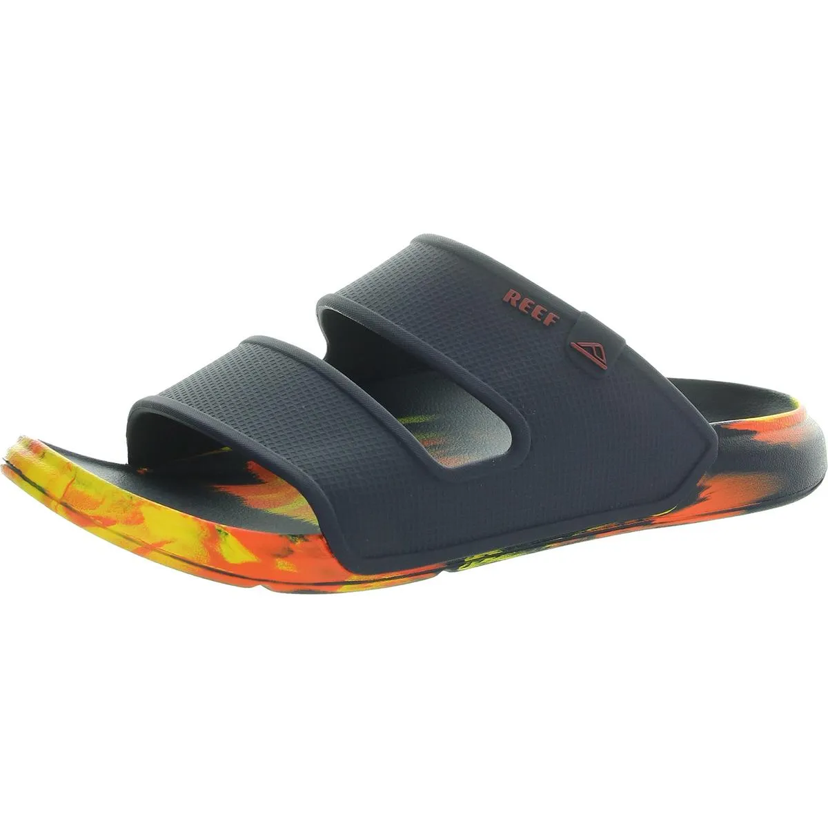Oasis Double Up Mens Cushioned Footbed Open Toe Slide Sandals