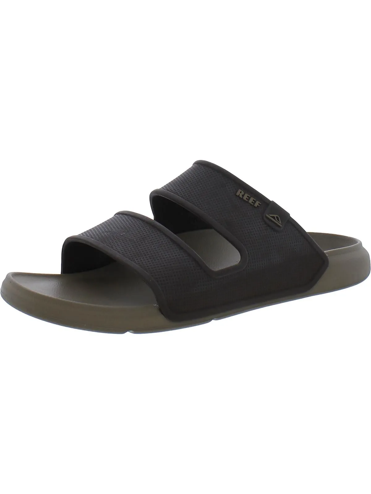 Oasis Double Up Mens Cushioned Footbed Open Toe Slide Sandals