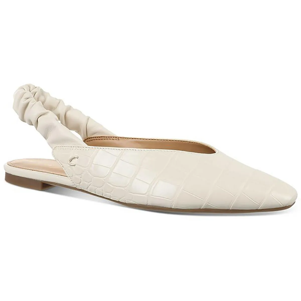 Omina Womens Faux Leather Slingback Loafer Mule