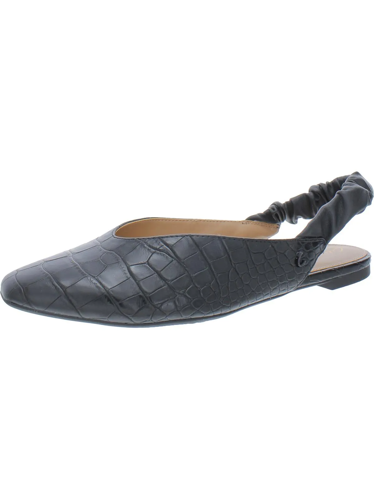 Omina Womens Faux Leather Slingback Loafer Mule