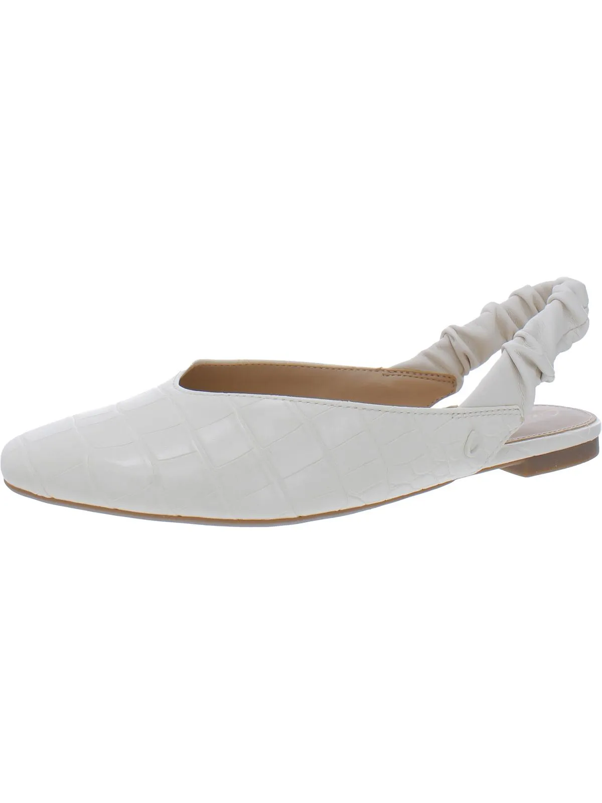 Omina Womens Faux Leather Slingback Loafer Mule