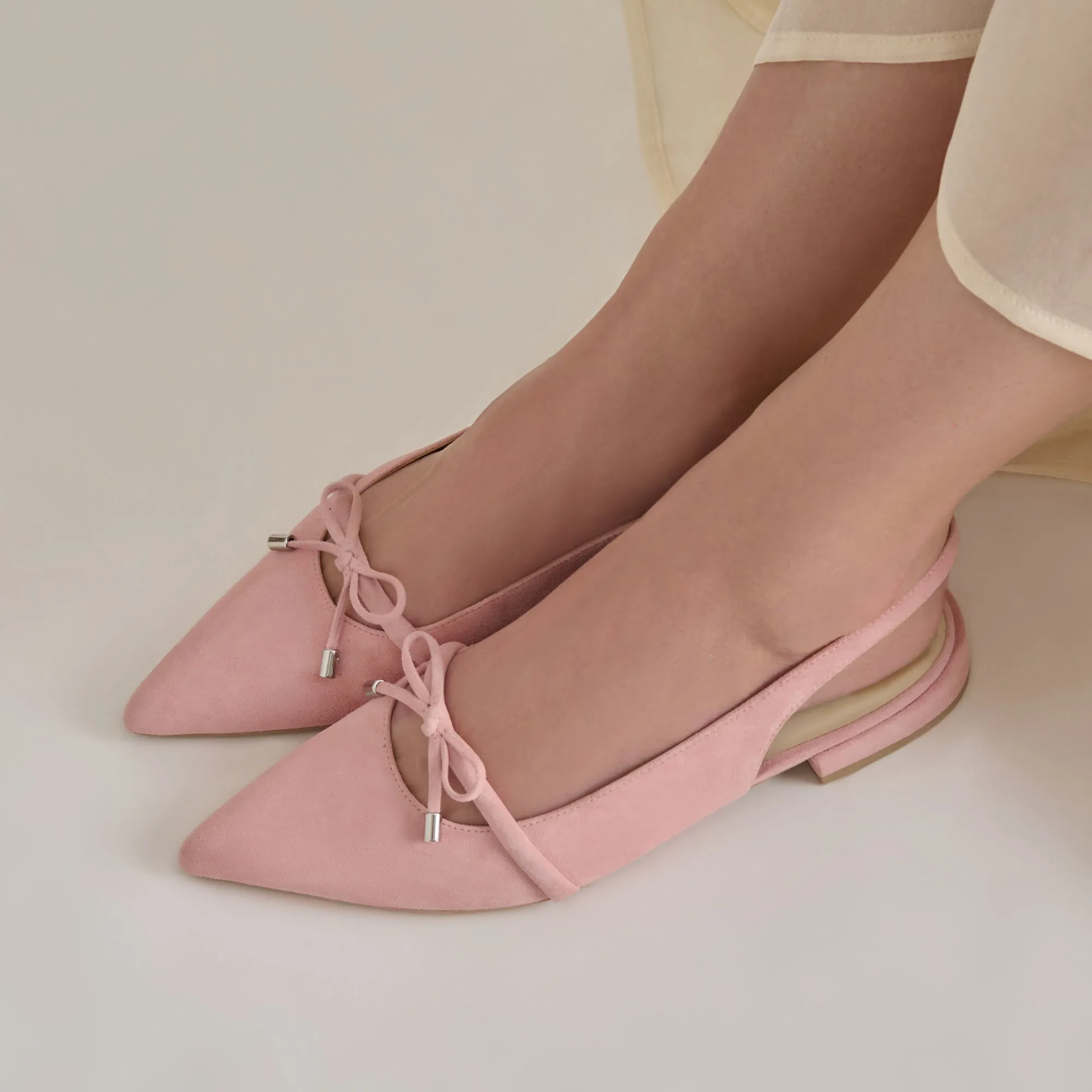 PAYGE FLATS PETAL PINK SUEDE