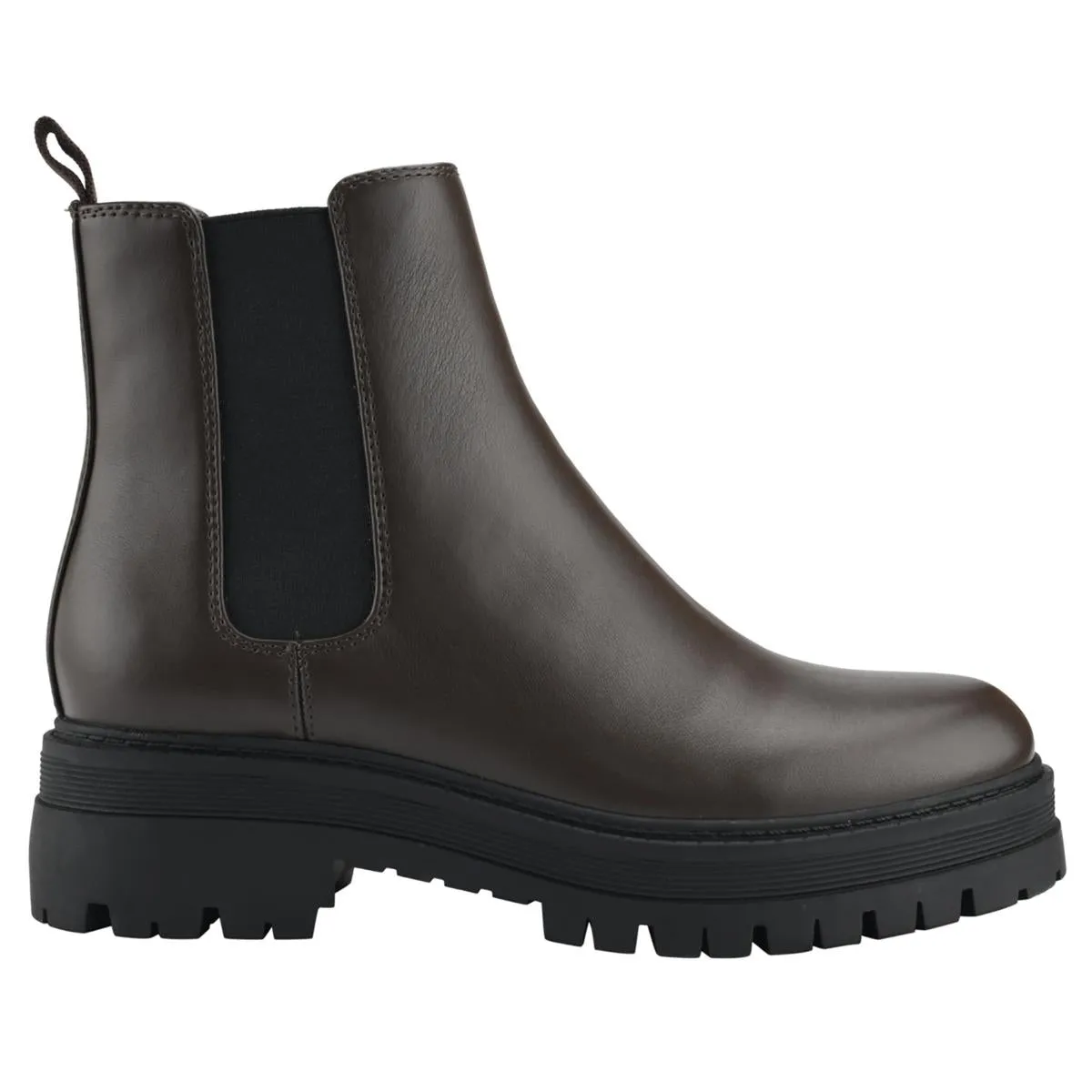 Pietro Womens Faux Leather Slip-On Chelsea Boots