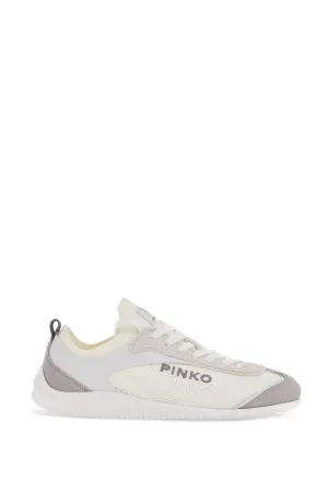 Pinko Women's  Latte Knit Fabric Sneakers With   Details