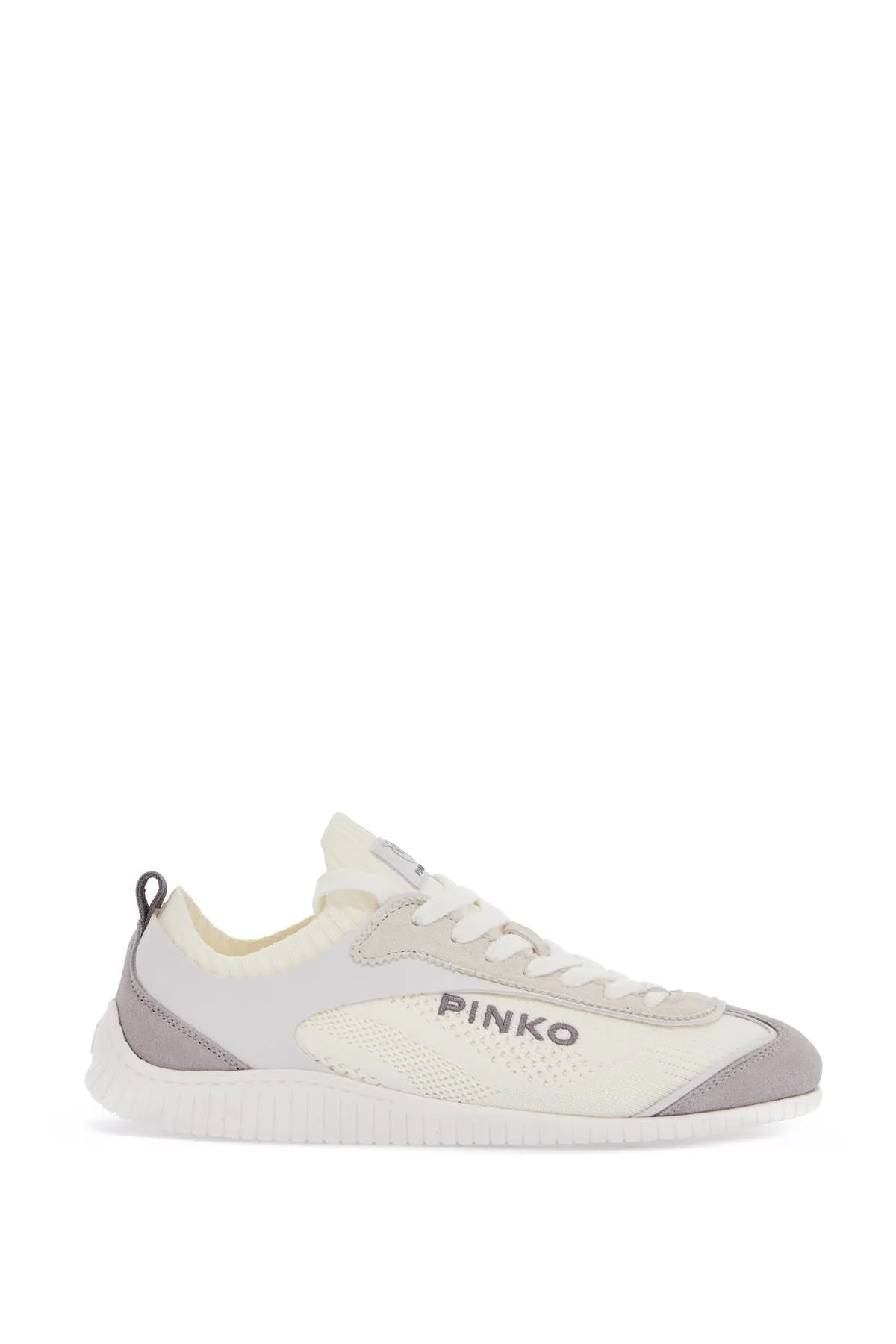 Pinko Women's  Latte Knit Fabric Sneakers With   Details