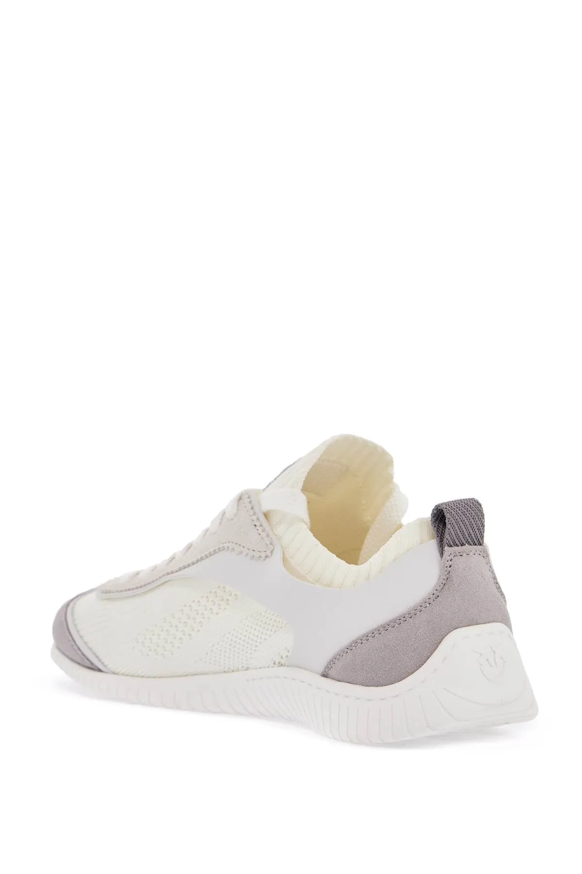 Pinko Women's  Latte Knit Fabric Sneakers With   Details