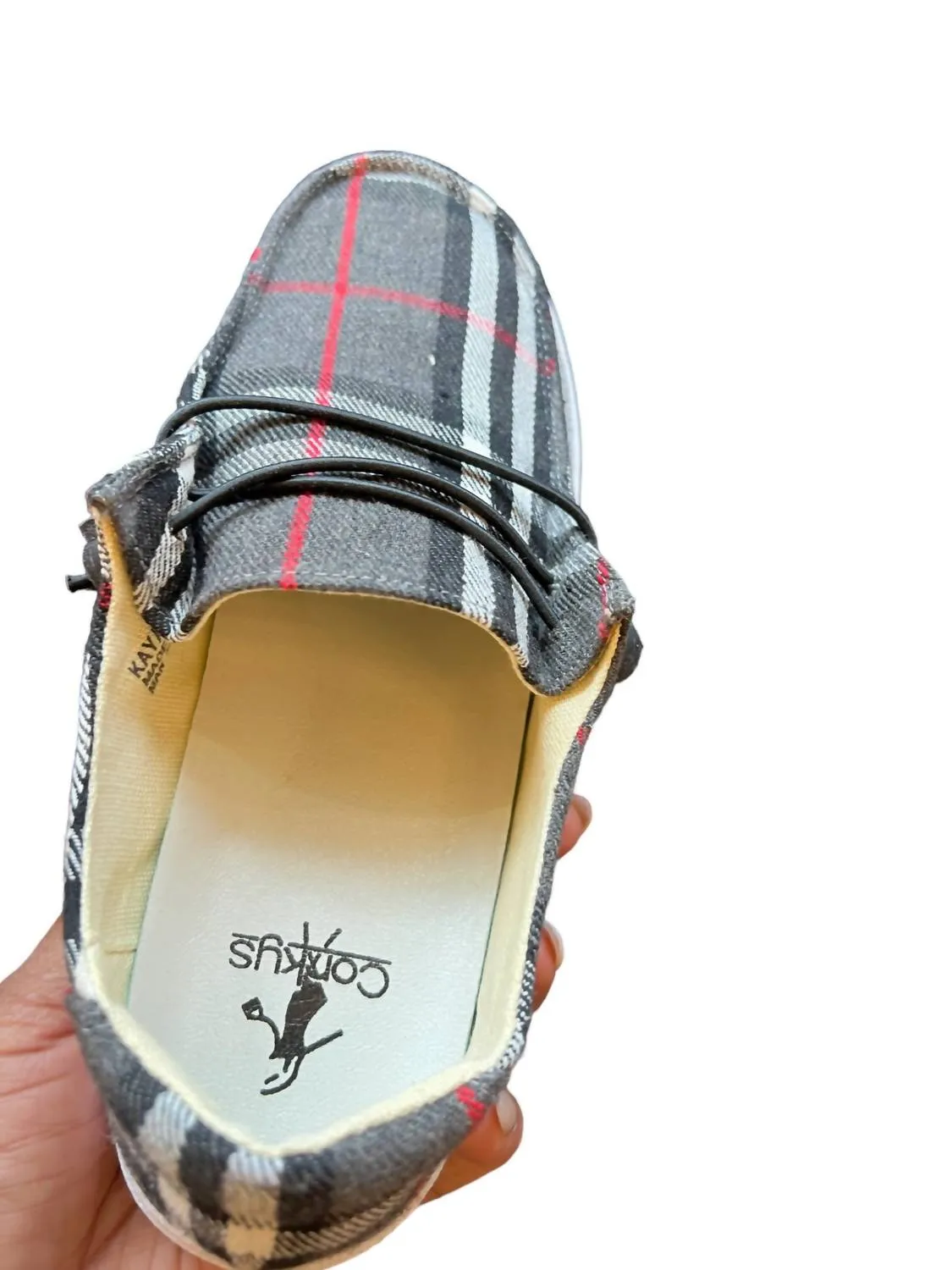 Plaid Kayak Shoe In Grey