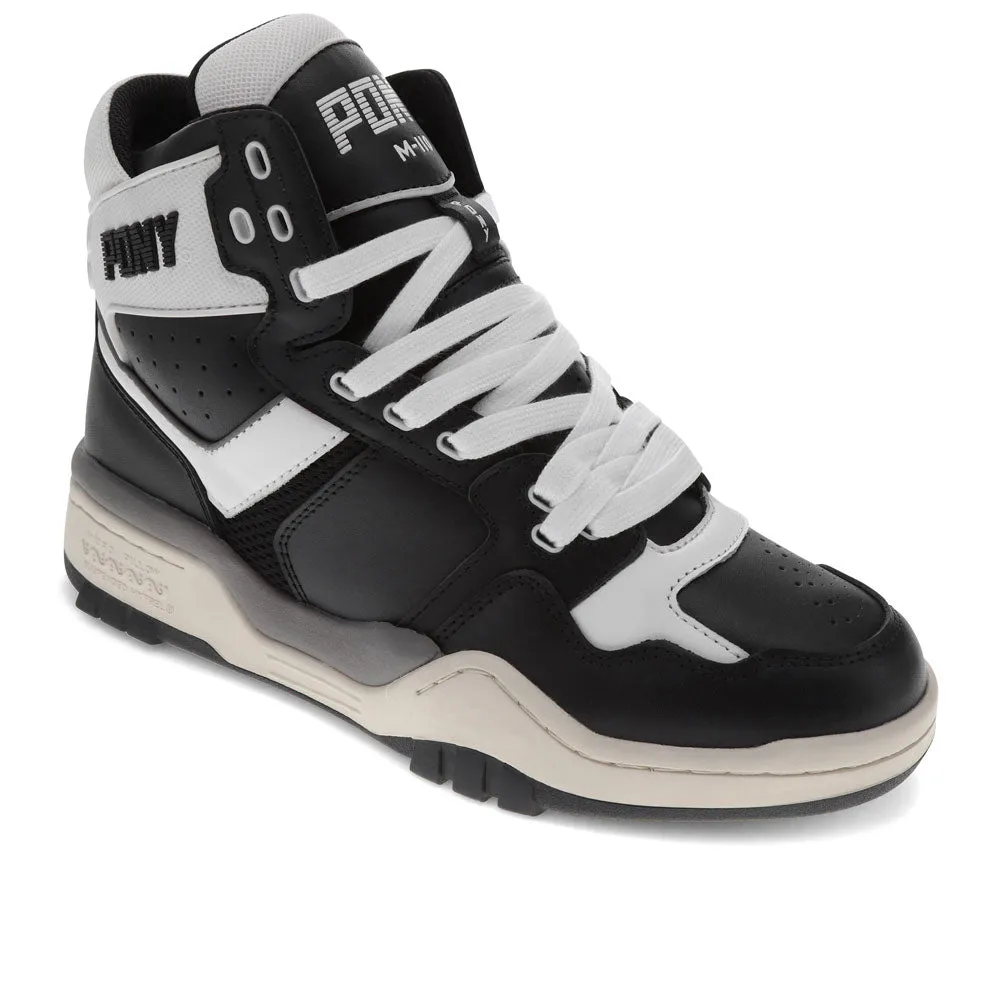 PONY Mens M110 Archive Genuine Leather Premium Lace Up Athletic Sneaker Shoe