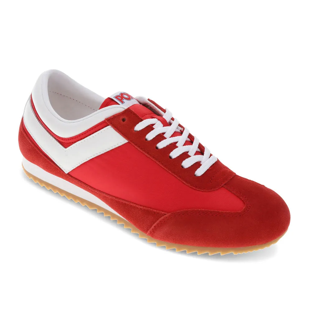 PONY Mens Racer Genuine Suede and Nylon Premium Lace Up Athletic Sneaker Shoe