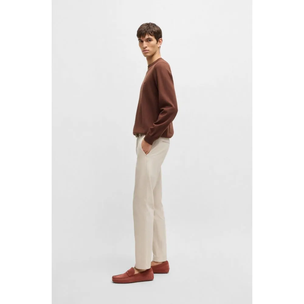 Portuguese-crafted moccasin loafers in suede with penny trim