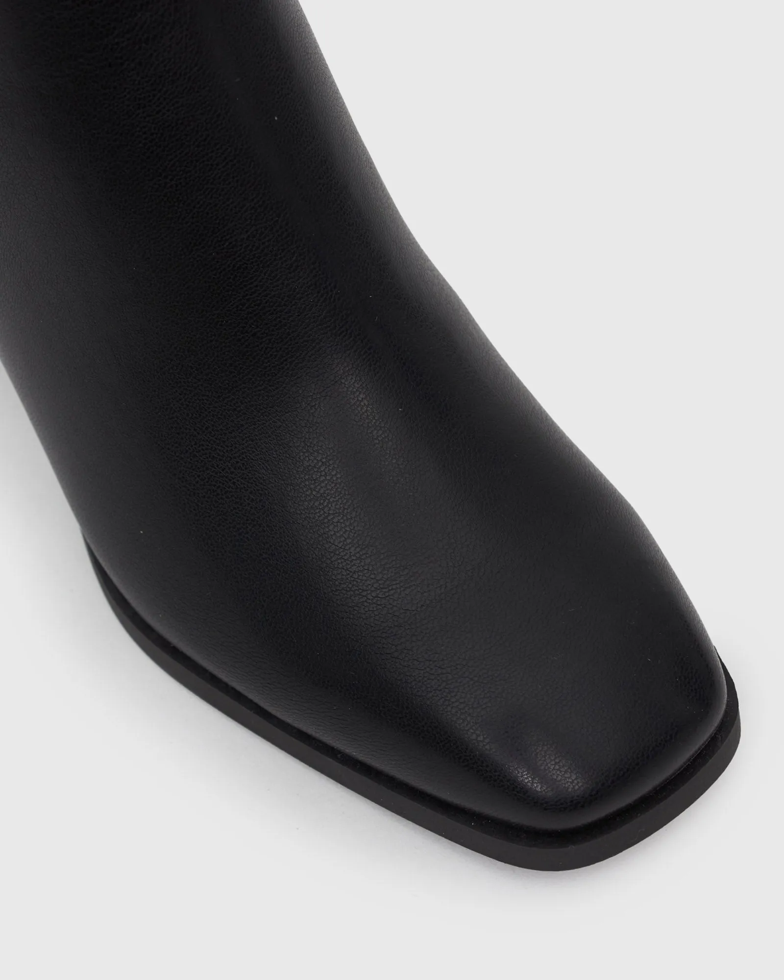 PRE-ORDER GALS Square Toe Vegan Block Heel Boots