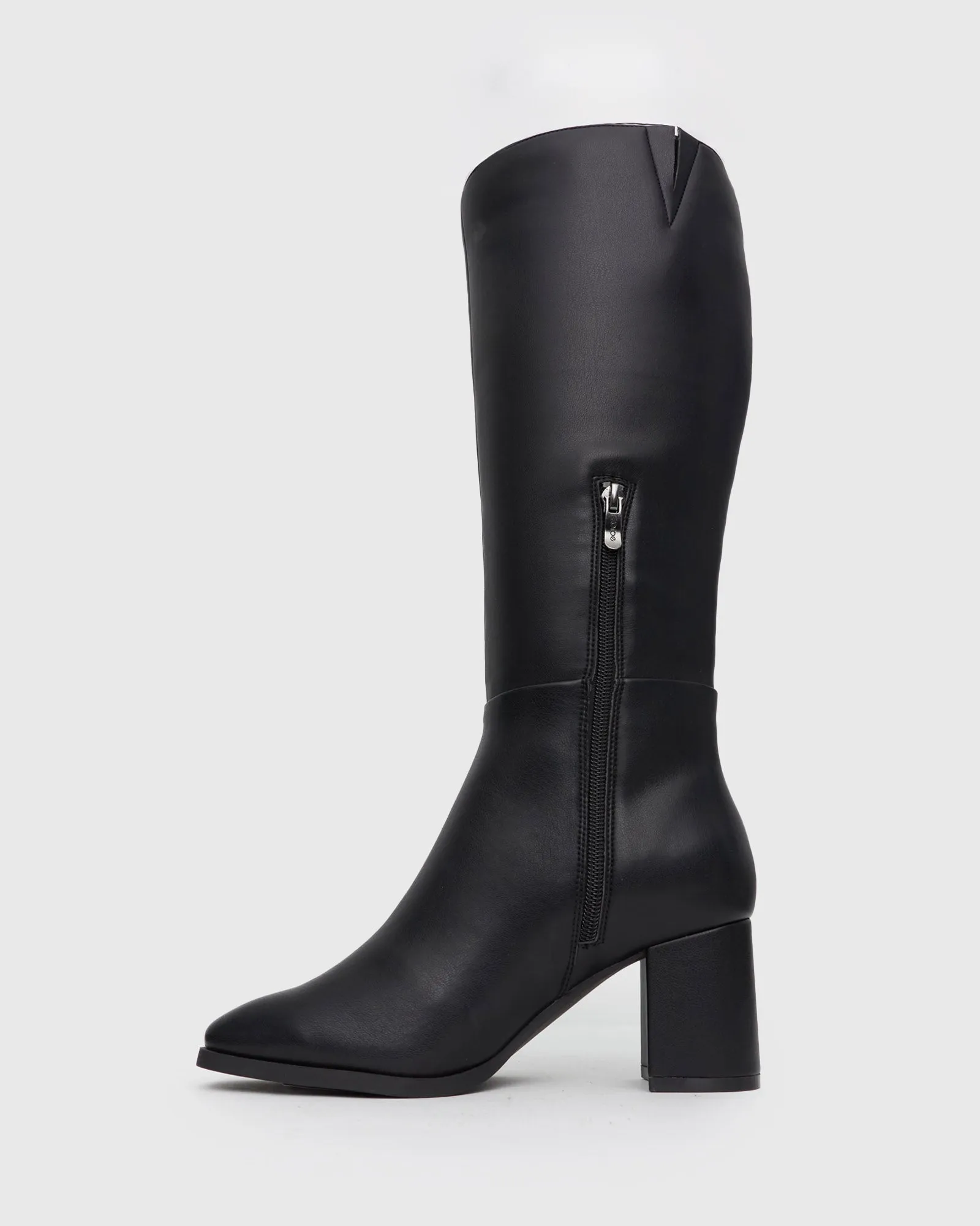 PRE-ORDER GALS Square Toe Vegan Block Heel Boots