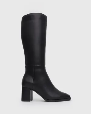 PRE-ORDER GALS Square Toe Vegan Block Heel Boots