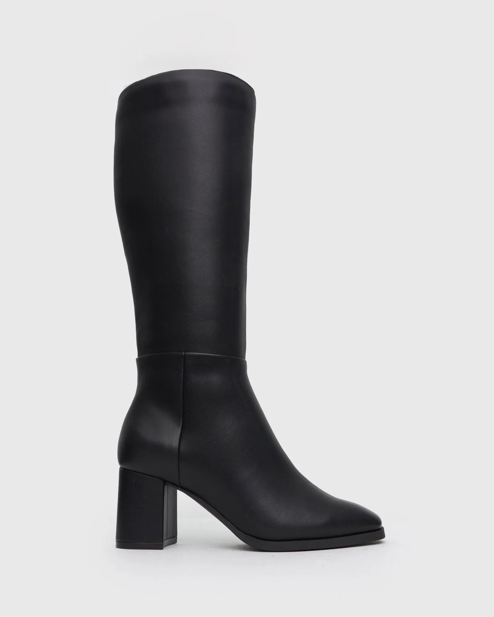 PRE-ORDER GALS Square Toe Vegan Block Heel Boots