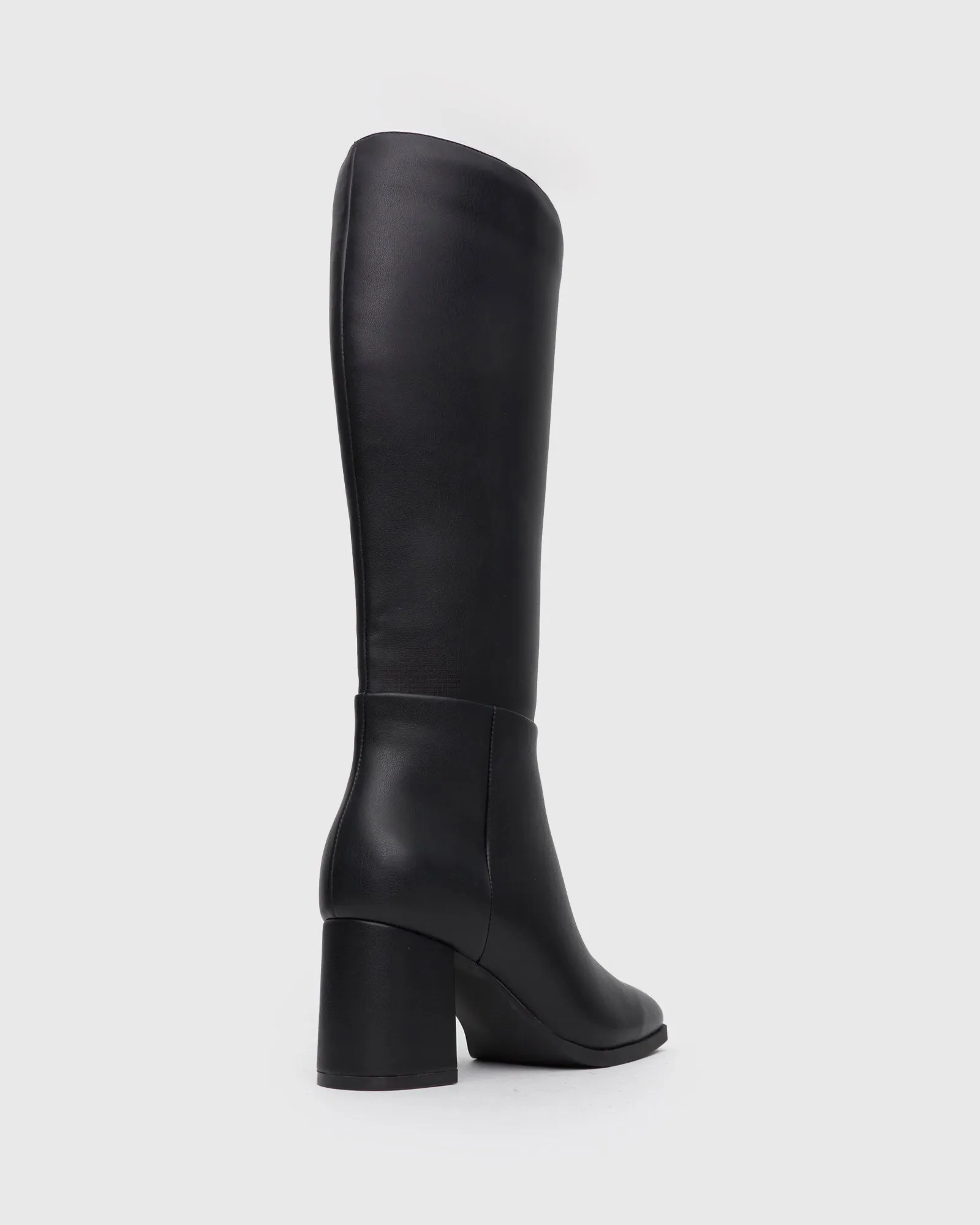 PRE-ORDER GALS Square Toe Vegan Block Heel Boots