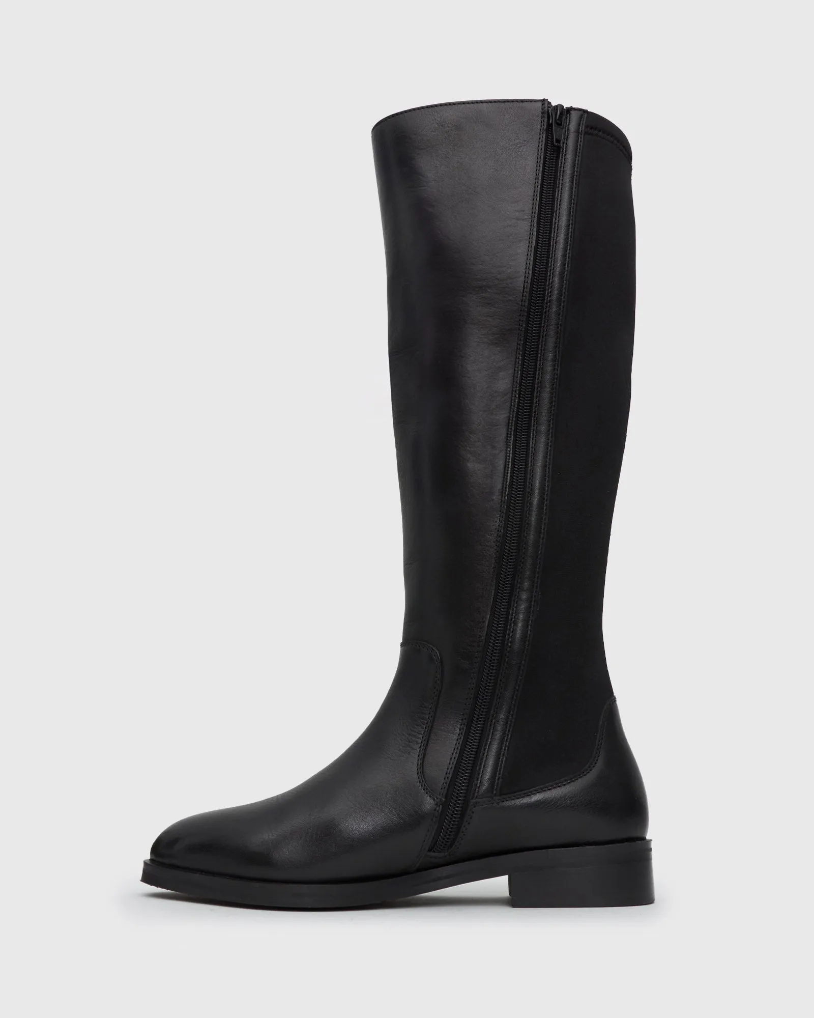 PRE-ORDER SNOOP Leather Round Toe Knee Boots