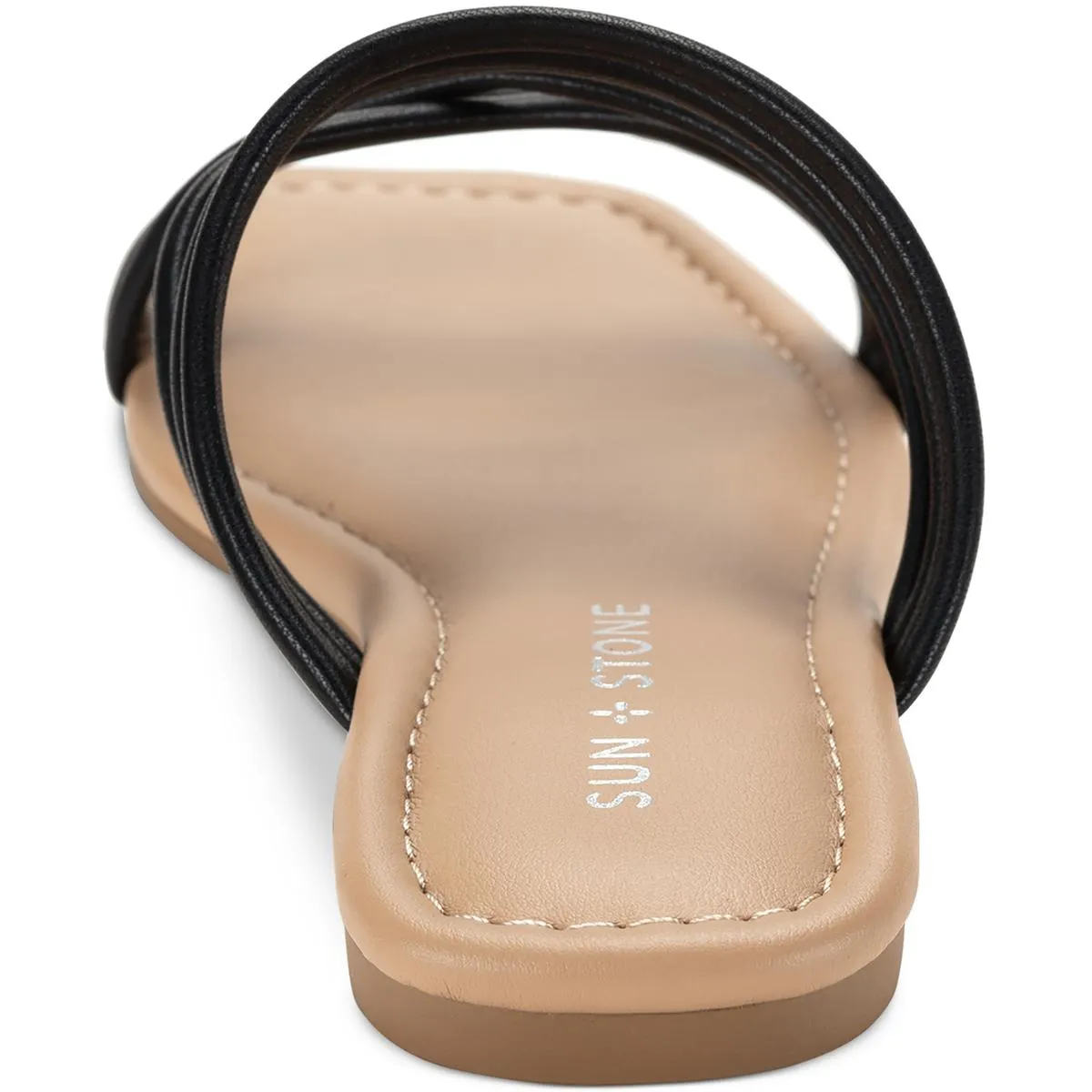 Quinley Womens Slip On Square Toe Strappy Sandals