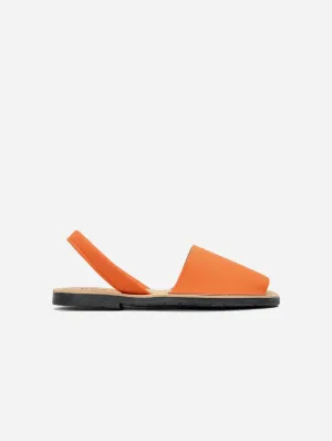 Rambu Women's Vegan Suede Menorcan Sandals | Orange