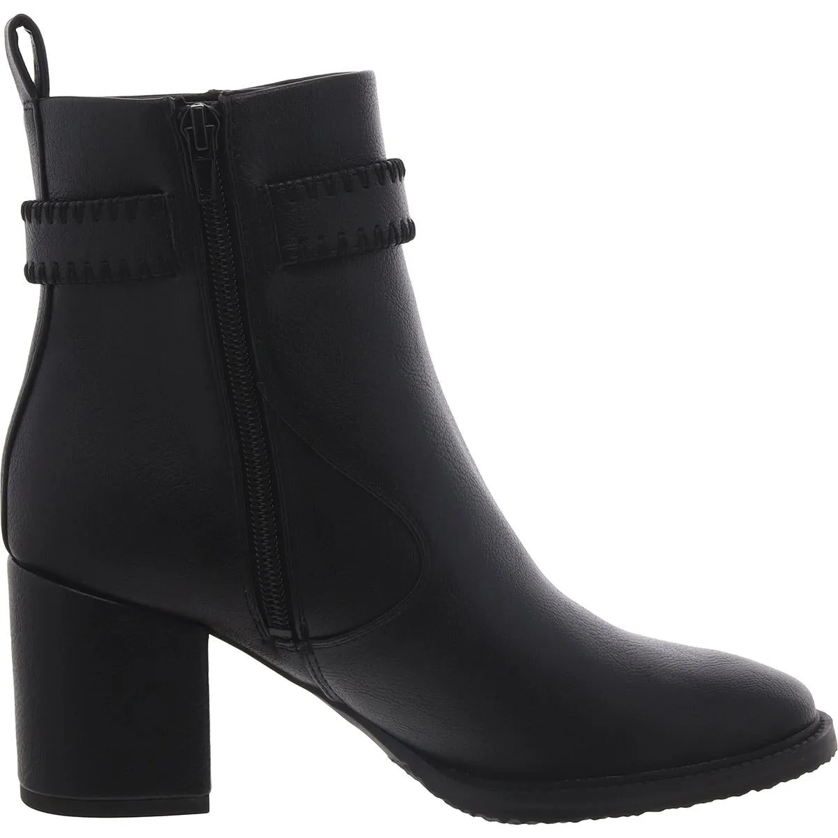 Rexx Womens Faux Leather Block Heel Mid-Calf Boots