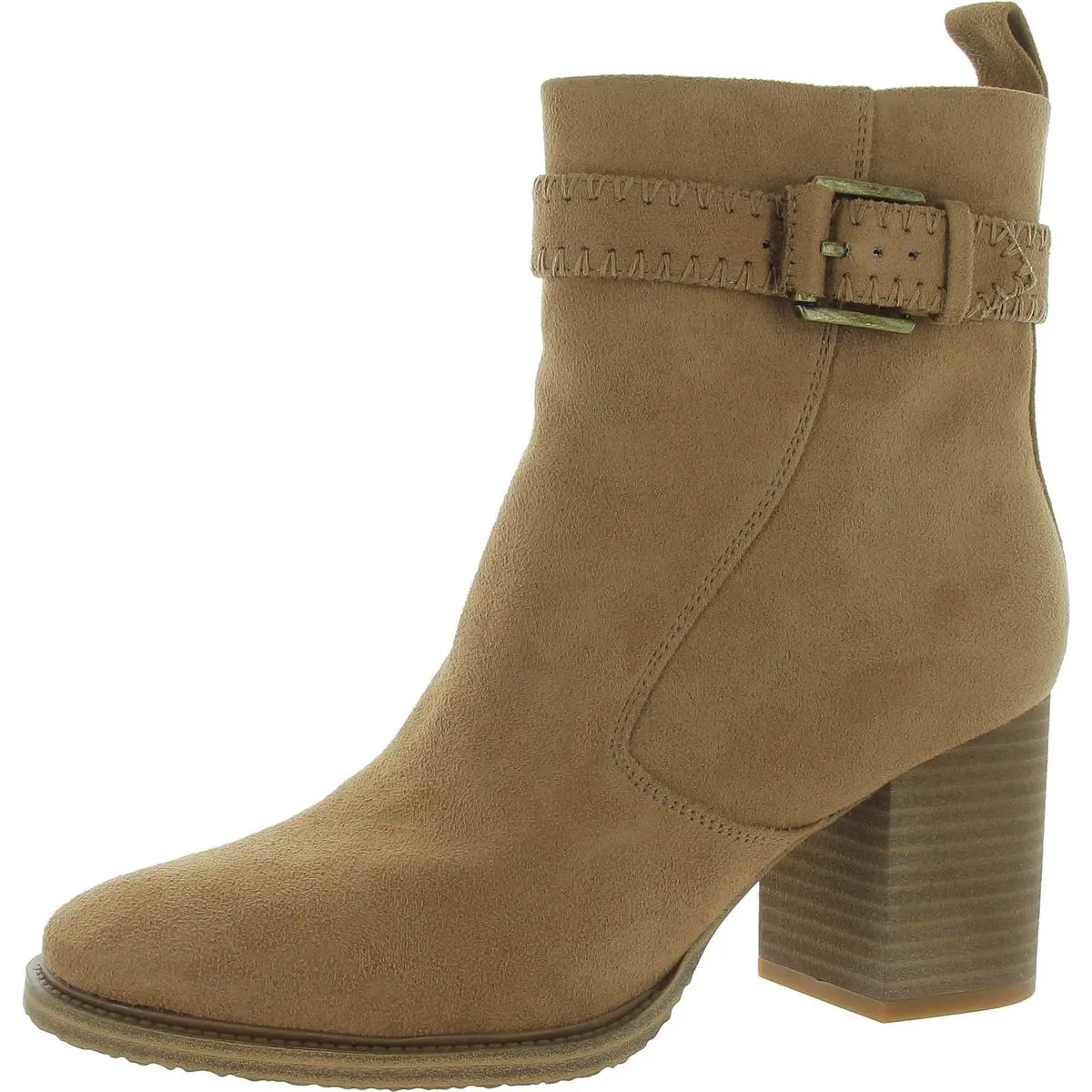 Rexx Womens Faux Leather Block Heel Mid-Calf Boots