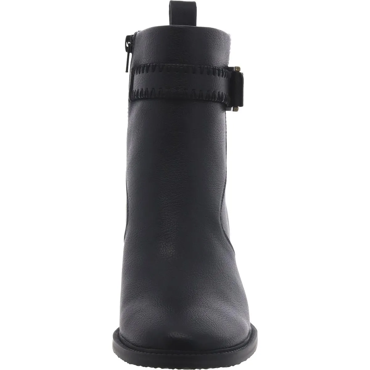 Rexx Womens Faux Leather Block Heel Mid-Calf Boots