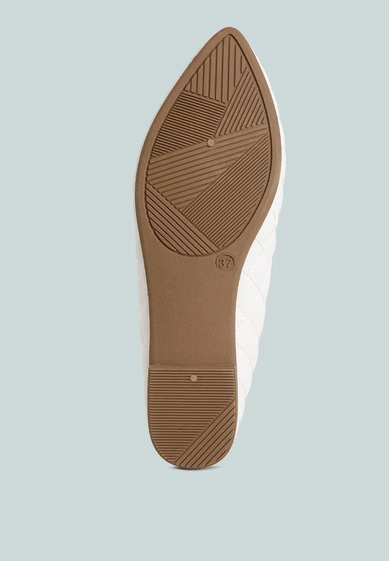 rikhani quilted detail ballet flats