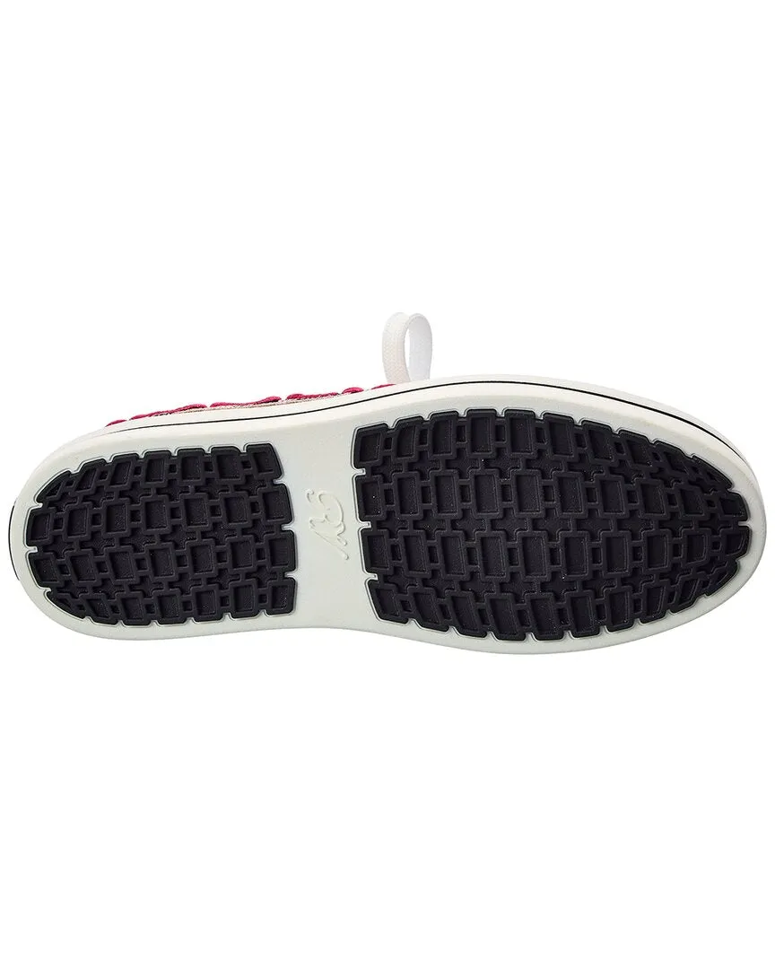 Roger Vivier Call Me Vivier Patch Canvas & Leather Sneaker