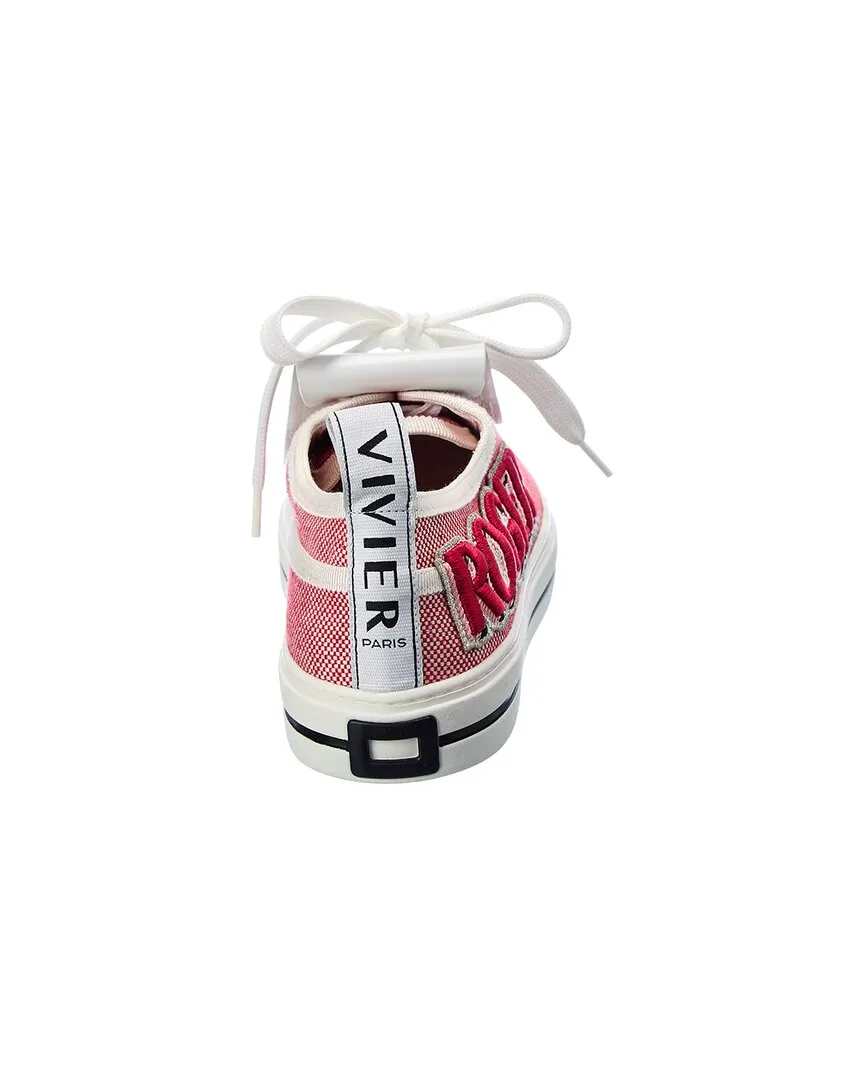 Roger Vivier Call Me Vivier Patch Canvas & Leather Sneaker